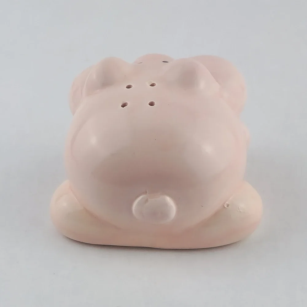 Vintage Pink Piggy No More Pigging Out Pepper Shaker Ceramic Novelty Pig Taiwan